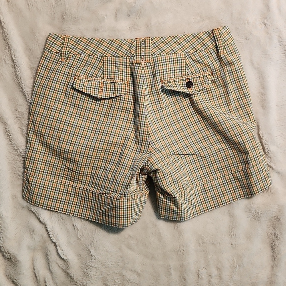 Tommy Hilfiger Green and Orange Checkered Shorts - Picture 7 of 14
